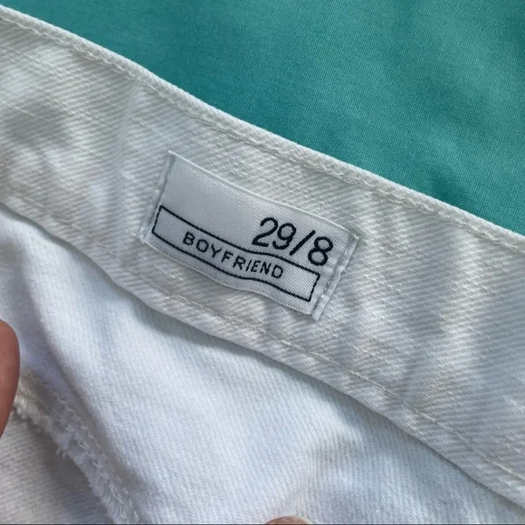 GAP Boyfriend White Denim Jean Shorts 29/8 - Picture 8 of 13